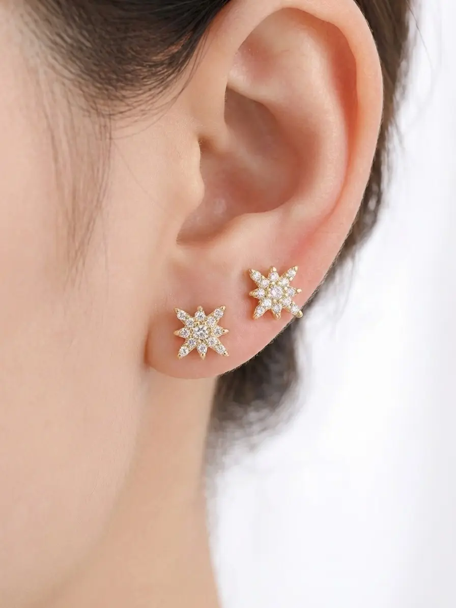 Anting Berlian Tusuk Anting Wanita Anting Titanium Anti Karat Anti Lunutr