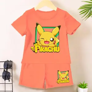 BAJU KAOS SETELAN PIKACHU / setelan anak anak