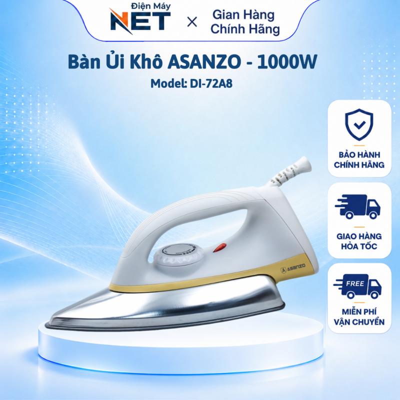 Bàn Ủi Khô 1000W Điều Chỉnh Nhiệt Độ Tự Ngắt An Toàn