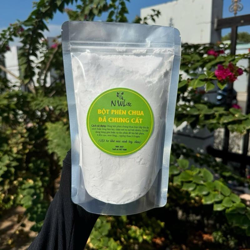 1 Ký Bột Phèn Chua Chưng Cất (Giá Sĩ ) Hỗ Trợ Giảm Hôi nách Hôi Tay Hôi Chân NWhite