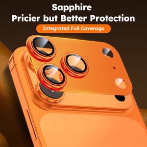 1Set Camera Protection Glass For IPhone 16 15 17 Pro Max Lens Cover Glass For IPhone 15 14 16 Plus 17 Air Lens Metal Ring Film 13 MINI Metal Armor Lens Film