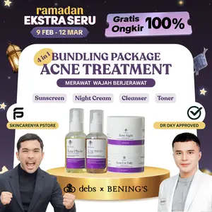 [DAPAT 4] Paket 4in1 ACNE TREATMENT Series by Debs x Bening's Mengatasi Merawat Wajah Berjerawat Beruntusan Memudarkan Noda Hitam Bekas Jerawat Muka Berminyak COD Gratis Ongkir