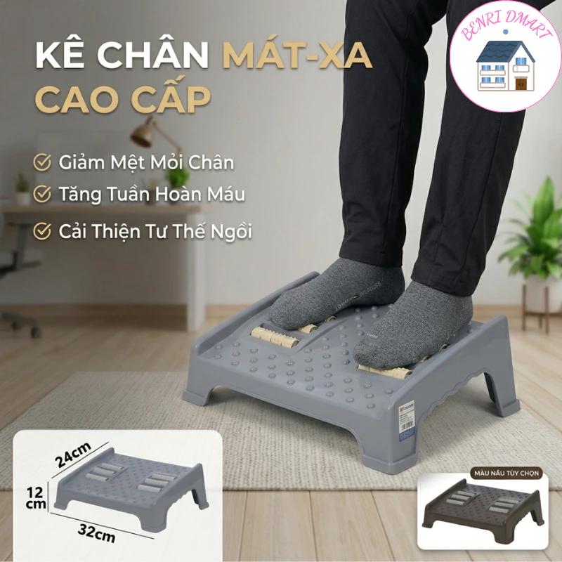 Ghế Kê Chân Làm Việc Tại Nhà Văn Phòng Có Trục Lăn Massage Chân, Ghế Gác Chân Công Thái Học, Ghế Đỡ Chân Văn Phòng