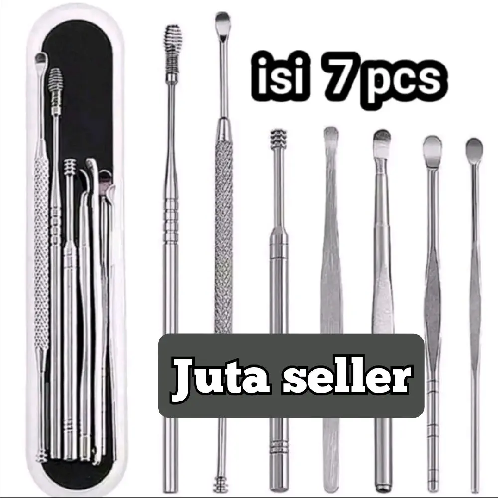 alat pembersih kotoran telinga korek kuping besi stainless