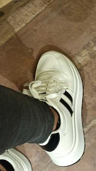 Product Review of MIA_Shoes White Leather Running Shoes with Comfy Thick Bottom and Trending Style for All Seasons Footwear Casual Closed Sports Shoes from B**🍒 1