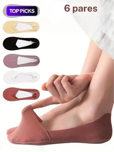 Calcetines invisibles antideslizantes para mujer, calcetines suaves, cómodos y transpirables para uso diario, paquete múltiple de calcetines cortos para mujer