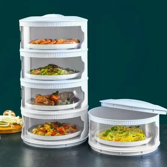 Tudung Saji 4 Susun, Rak Penutup Makanan Lauk, Food Storage Multilayer BISA COD