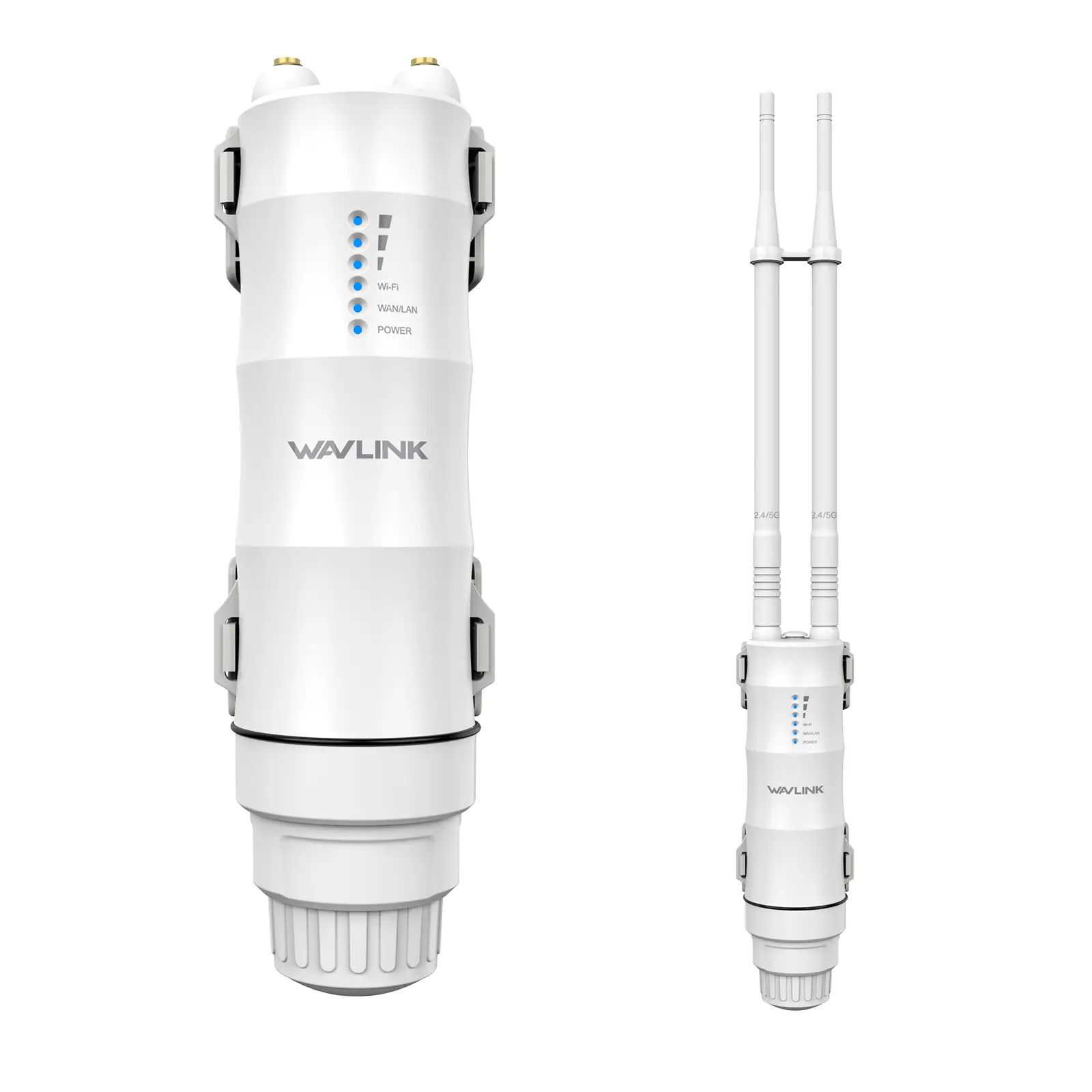 WAVLINK AC1200 Dual Band Outdoor Access Point, Extender Wi-Fi Jarak Jauh Luar Ruangan dengan PoE Aktif / Pasif, Port WAN / LAN, Tahan Air IP67, Mendukung Mode AP / Router / Repeater, Antena Penguat Tinggi 2x7dBi