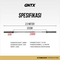 Gambar Genetix Fit Barbel ECHO 2.2m, Kuat Hingga 750lbs, Chrome Tebal, All-Rounder untuk Powerlifting dan Olympic Lifting Alat Fitness dari ELITE MMA SHOP Kota Administrasi Jakarta Barat 5 Tokopedia