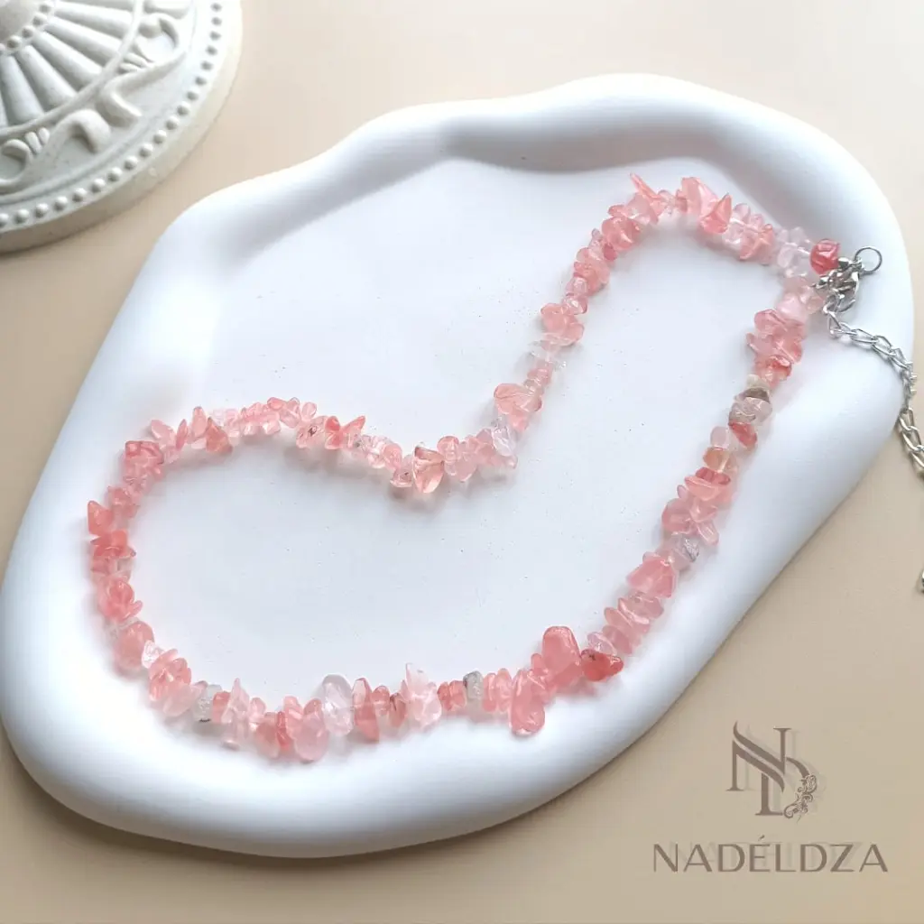 Nadeldza Stone Beads Necklace Choker Hijab / Kalung Batu Kerikil/ Kalung Batu Alam/ Kalung Batu Wanita/ Kalung Batu Pecah/ Kalung Etnik Wanita/ Kalung Hijab Fashion