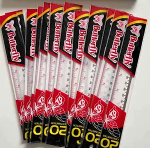 Penggaris Butterfly 30cm / Mistar Plastik Butterfly (12pcs)