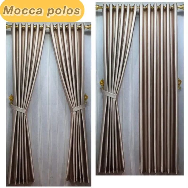Gorden polos mokka serat embos bahan glossy tebal 0