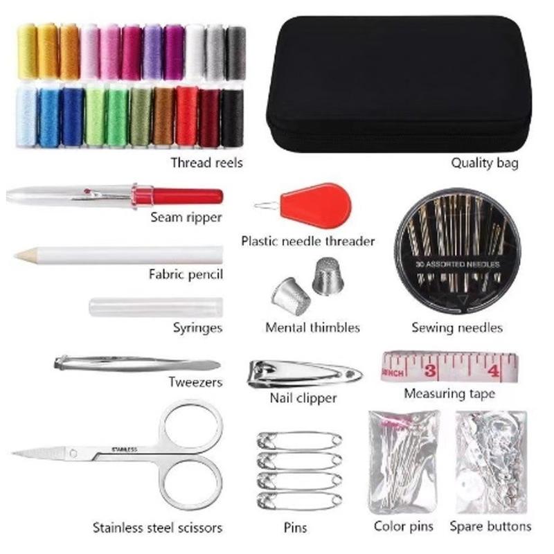 Set Alat Jahit 97Pcs Jumbo Set Sewing Kits Set Alat Jahit With Pouch Aksesoris Jahit Sewing Accessories Set Kotak Jarum dan Benang Set Alat Jahit Rumah Alat Jahit Bepergian Jarum dan Benang 3