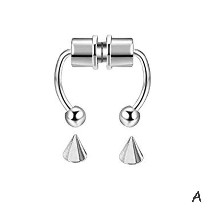 Product Introduction of Cincin hidung magnet palsu dalam ladam, Septum Palsu, keluli tahan karat, Tidak Menindik, Klip pada hidung, gelung 14