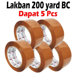 PROMO 5 PCS - Lakban Coklat 45mm x 200yard BC - Lakban Packing Ekonomis - Jago Pack Indonesia
