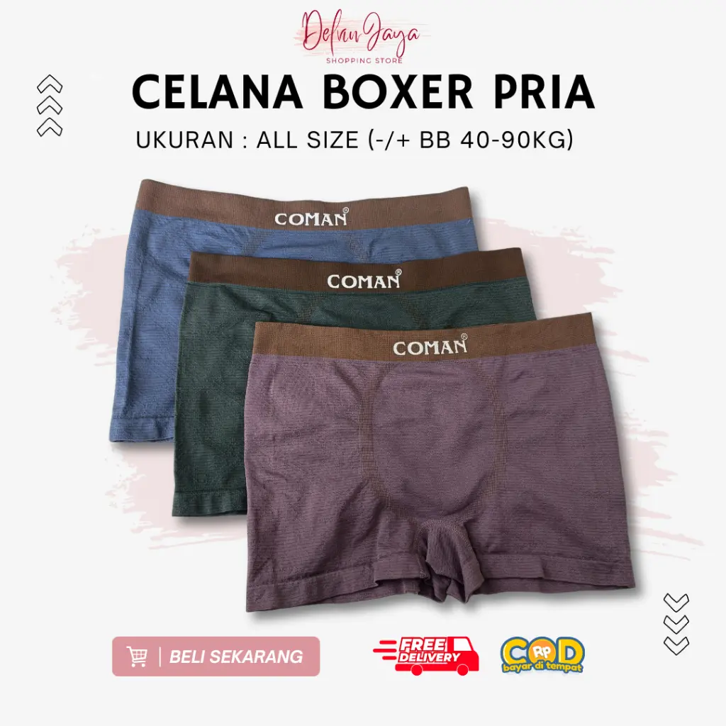 Celana dalam Coman | Underwear Polyamide Fibre | Celana dalem boxer murah | boxer pendek