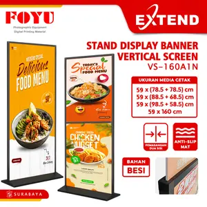 Extend VS-160A1N Stand Display Banner Poster Menu Promosi 59 160 59x160 cm Tripod Besi Indoor Outdoor