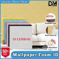 Gambar DONMI Paket 10 Lembar Wallpaper 3D Batik Timbul 70x70CM Stiker Dinding Dekorasi Rumah Tahan Air & Mudah Dipasang - PUTIH dari Donmi store Kab. Tangerang 1 Tokopedia