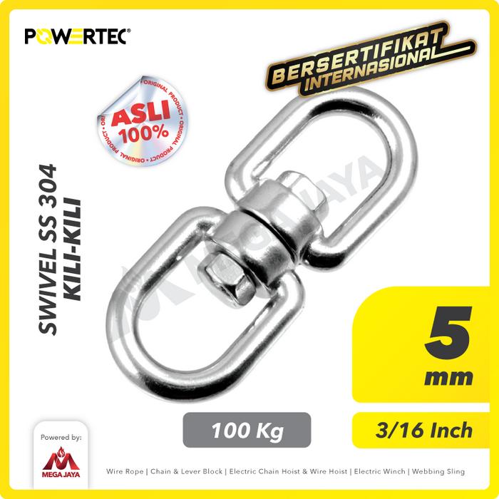 Gambar POWERTEC Swivel SS 304 / Kili kili 5mm - 3/16" dari megajaya.co.id Kota Administrasi Jakarta Pusat Tokopedia