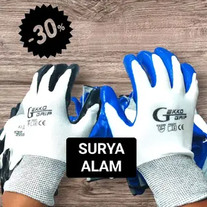 Harga 1 Lusin 12 pasang dan 6 pasang ( 1 lusin isi 24 pcs kanan dan kiri Sarung Tangan Lapis Karet Serbaguna Gloves