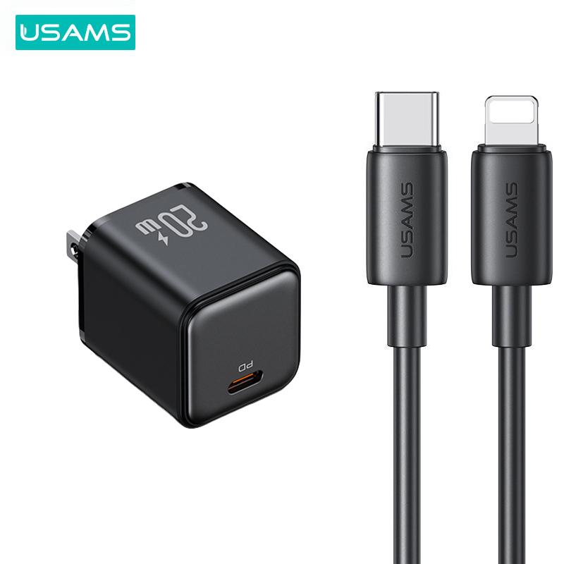   Sạc Nhanh  Dành Cho iPhone và Androi Siêu Nhỏ PD 20w USAM  Cáp Nhựa Siêu Bền Chống Đứt Gẫy USAM Phụ Kiện Kem Usb 