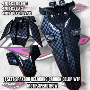 spakbor belakang rear fender fullset atau 1 sett Vario led new 125 150 GEN 1 GEN 2 vario 160k2s CBS ABS Carbon celuo wtp motif speadtrow 2018 sampai sekarang Motorcycle