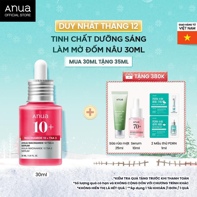  Tinh Chất Dưỡng Sáng Làm Mờ Đốm Nâu - ANUA NIACINAMIDE 10% + TXA 3% SERUM 30ML 