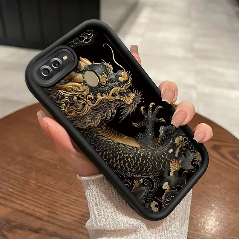 Casing Hp untuk OPPO A7 OPPO A5s OPPO A12 OPPO A12S A11k Case pola naga Casing perlindungan lensa kamera Kesing HP lembut Softcase 0