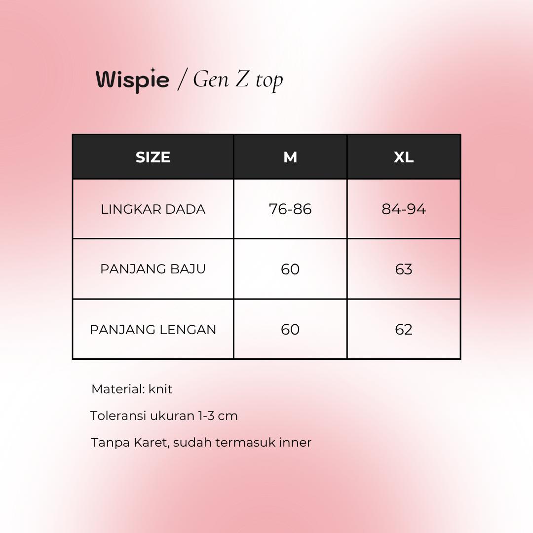 Wispie Gen Z Top | Atasan Rib Wanita kombinasi dengan Cardigan