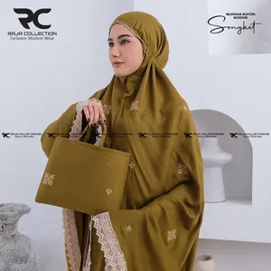 Raja Collection459 - Mukena Dewasa Rayon Bordir Songket  ( COD ) Atasan Bawahan