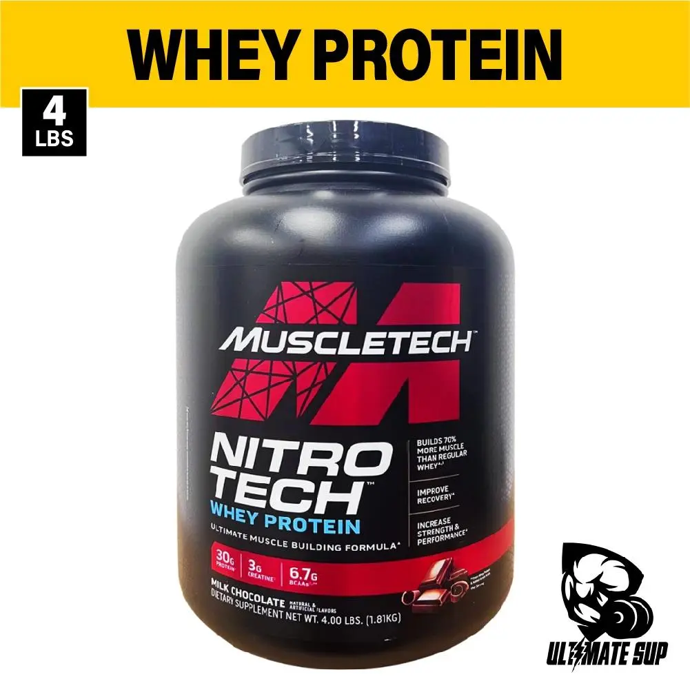 Muscletech, NitroTech Isolate Whey Protein with creatine, 2-10lbs
