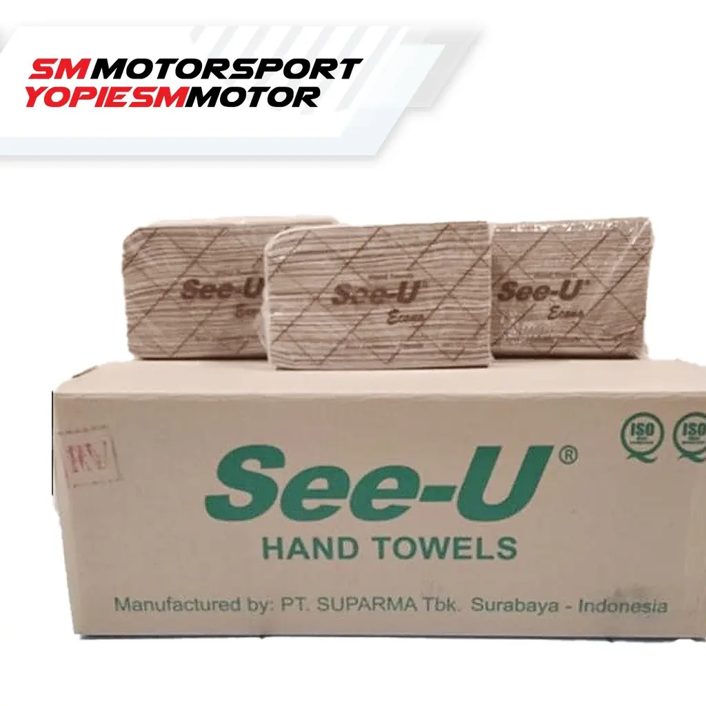 1 DUS Tisu Tissue See-U Seeu See u Econo Brown Coklat Hand Towel Multifold
