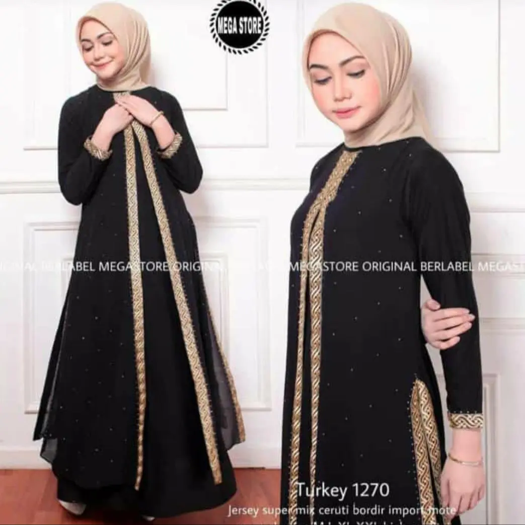 Abaya bordir Arab Saudi Cifon Tengah by Dewi Abaya Dewasa Muslim