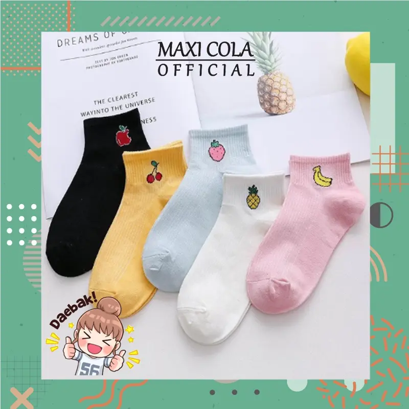 Kaos Kaki KS23 Kaos Kaki Motif Karakter Buah Kaoskaki Import Murah 0