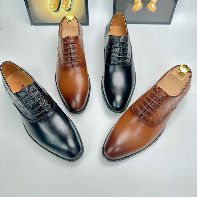  Giày T1 tây công sở kiểu dáng oxford Cổ điển da bò nguyên tấm  BH 12 tháng Shoes Nam 