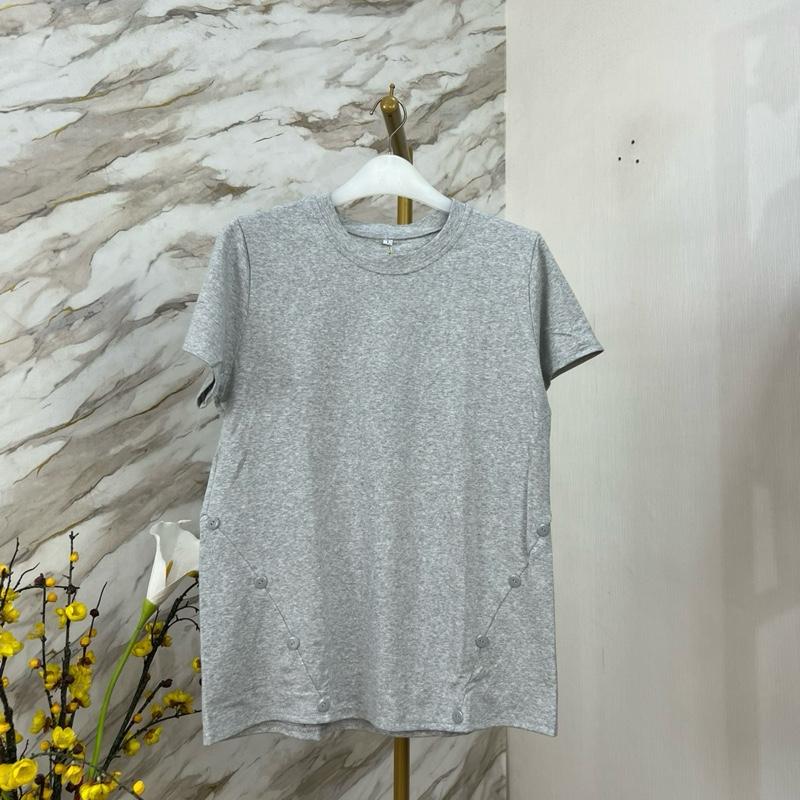 Atasan wanita 3477 lengan pendek motif kancing 1