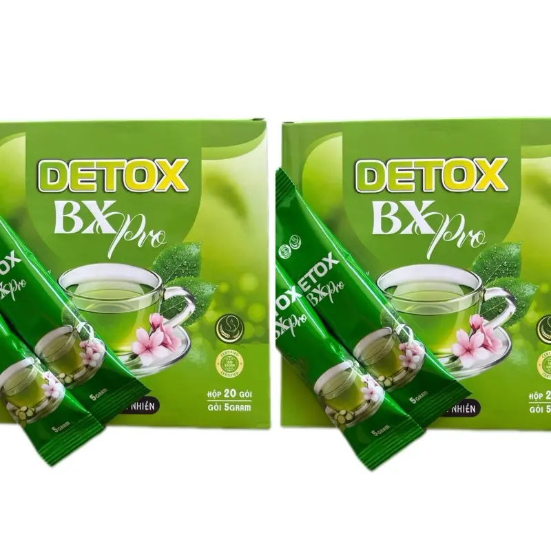 Trà Bí Xanh Detox 2 hộp(40 gói) Tặng dây đo eo,đo tiện dụng 1,5met