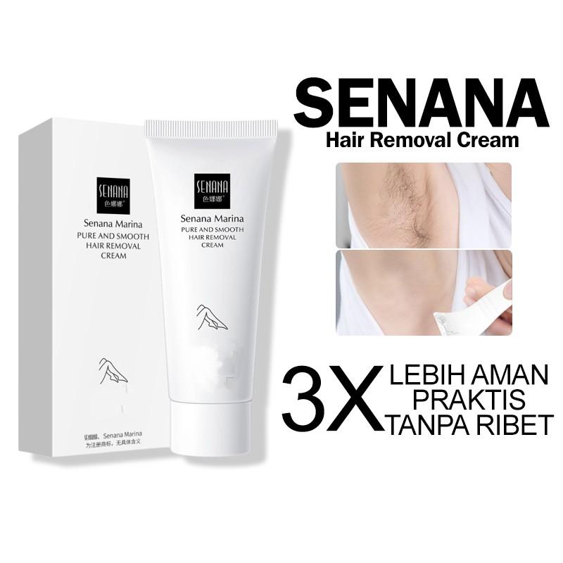 Krim Penghilang Bulu Senana Marina untuk Ketiak, Kaki, dan Kemaluan - Kering, Muka Perontok Removal tanpa Wax / Waxing 5