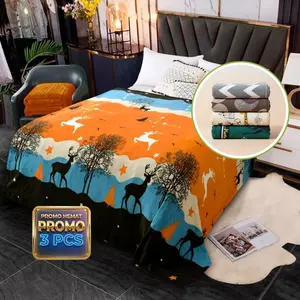 PROMO - 3 PCS Selimut Bulu Halus ukuran 120 x 170 cm Halus dan lembut Kado