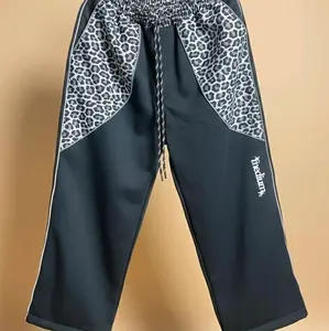 Celana reflektif panjang bahan fleece kombinasi corak loreng abu dan loreng kuning Fashion Anak Gaya