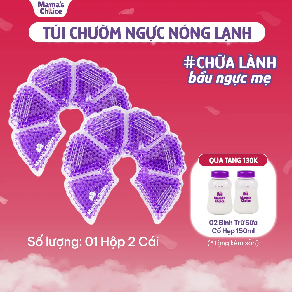 Túi Chườm Ngực Mama's Choice, Túi Chườm Nóng Lạnh Giúp Mẹ Thông Tắc Tia Sữa, Kích Sữa, Giảm Đau Ti Hiệu Quả Hút Sữa