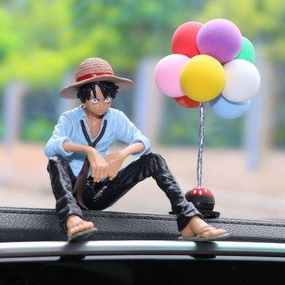 Action Figure One Piece Pajangan Dashboard Mobil Motif Luffy & Snow Yukino Toy Premium ABS Tokoh Aksi Keren PVC Berkualitas Karakter Anime Hits Finishing Sempurna Anti Kusam Include Double Tape 3M