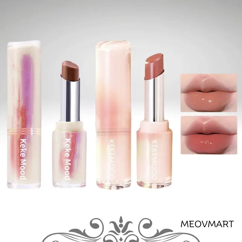 Kekemood Lipstik Glow Watery Glossy Lip Balm Mirror Lipstick Liptint Tahan Lama KM004 Waterproof Kosmetik Bibir Lipgloss