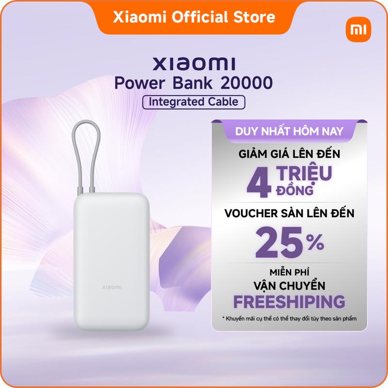 Xiaomi Power Bank 20000mAh (Integrated Cable) TH