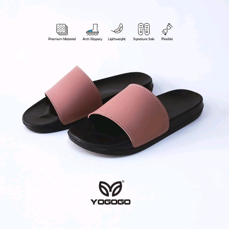 Sandal Slide Sendal Slop flip flop Pria Wanita Polos Flat 3