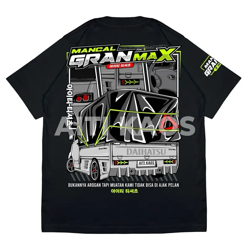 Kaos Atasan Mancal Gran Max Pick Up Original Modifikasi Terbaru Katun Hitam 0