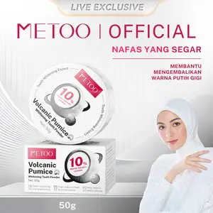 [Riccie Nick Exclusive] MeToo Teeth Whitening Powder / Volcanic Pumice Whitening Tooth Powder / Probiotik / Pemutih Gigi Mutiara 50g / pembersih karang gigi / memperbaiki gigi kuning / menghilangkan bau mulut