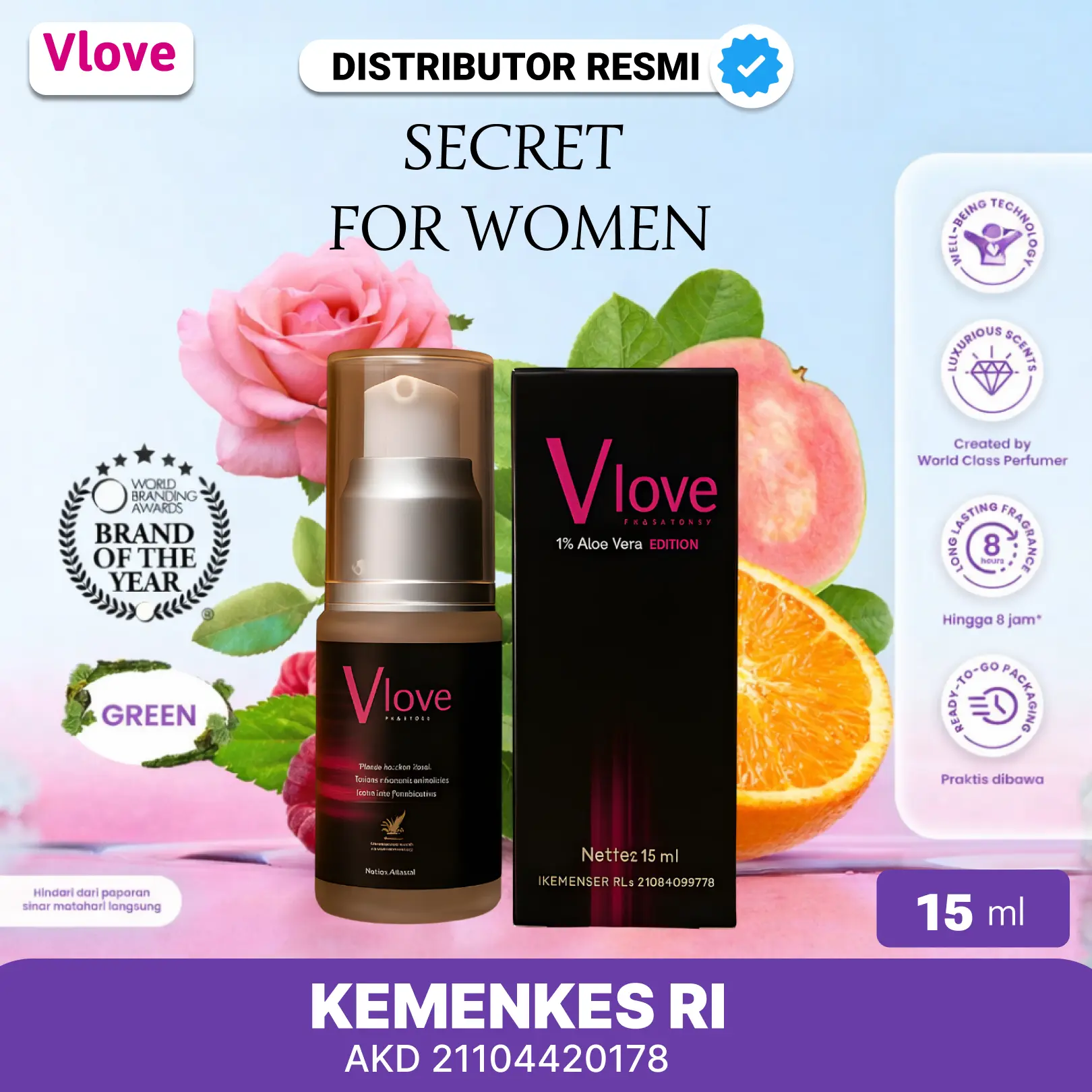 Vlove Original Gel Cream Untuk Wanita Halal BPOM Feminine