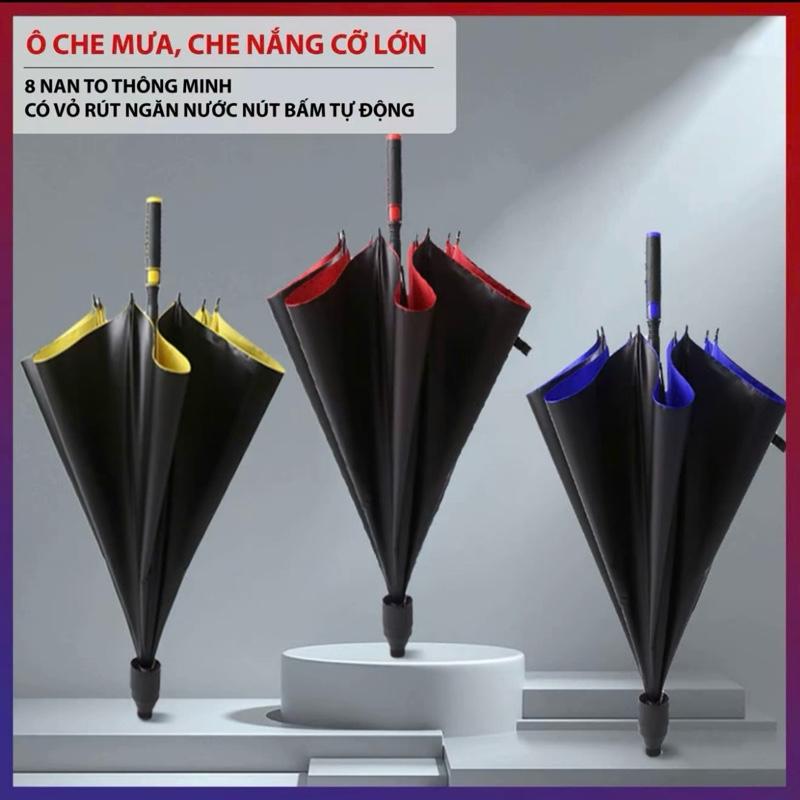 Ô Che Mưa Cỡ Lớn Dù Cao Cấp Có Vỏ Rút 8 Nan . To Chống Rỉ Chống Gió Lật Có Vỏ Bọc Hiện Đại Mở TỰ Động