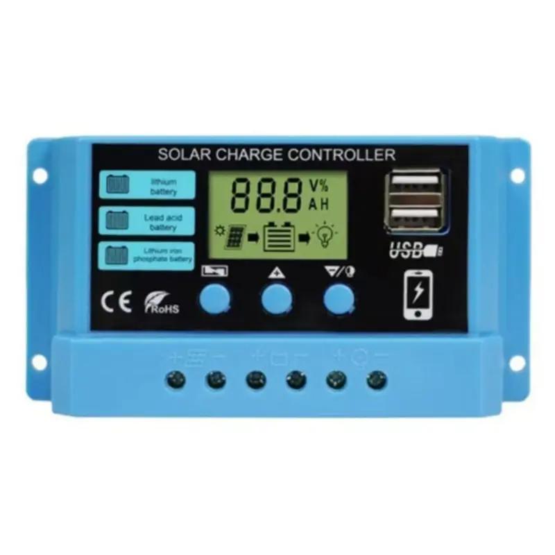 Product Introduction of Solar Controller 12V/24V 30A 20A 10A Solar Regulator PWM Battery Charger LCD Display Dual USB 5V Output Metal Adjustable Metal Adjustable 41